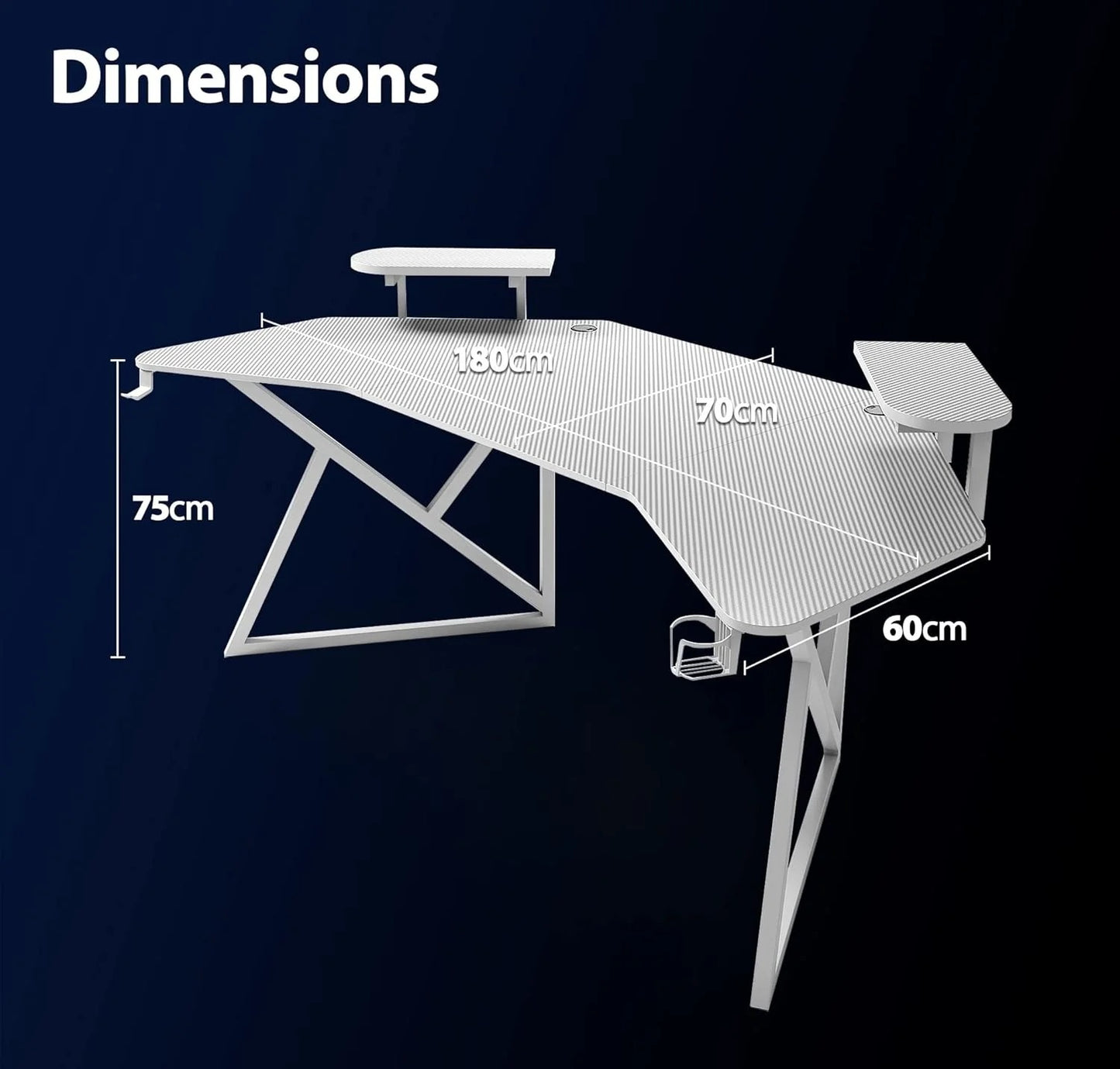 GAMAX D2204B Curved Gaming Desk